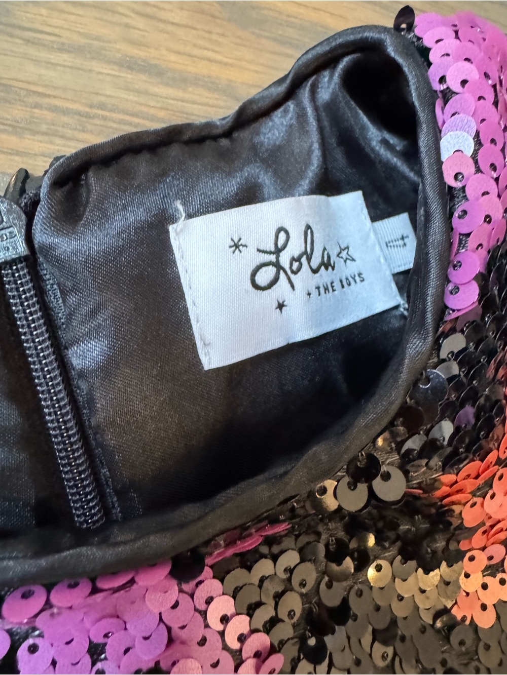 Lola + The Boys Black Sequin Dress with Stars - 4T - Picture 2 of 3